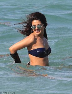 Two most beautiful women in the world,  Priyanka Chopra & Adriana Lima put their bikini bodies on display at a beach in Miami